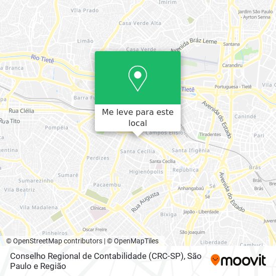Conselho Regional de Contabilidade (CRC-SP) mapa