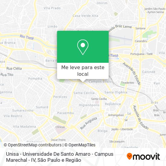 Unisa - Universidade De Santo Amaro - Campus Marechal - IV mapa