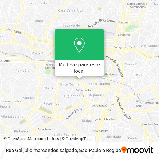 Rua Gal julio marcondes salgado mapa
