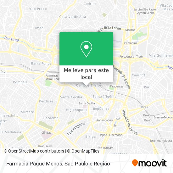 Farmácia Pague Menos mapa