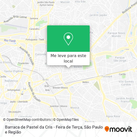 Barraca de Pastel da Cris - Feira de Terça mapa