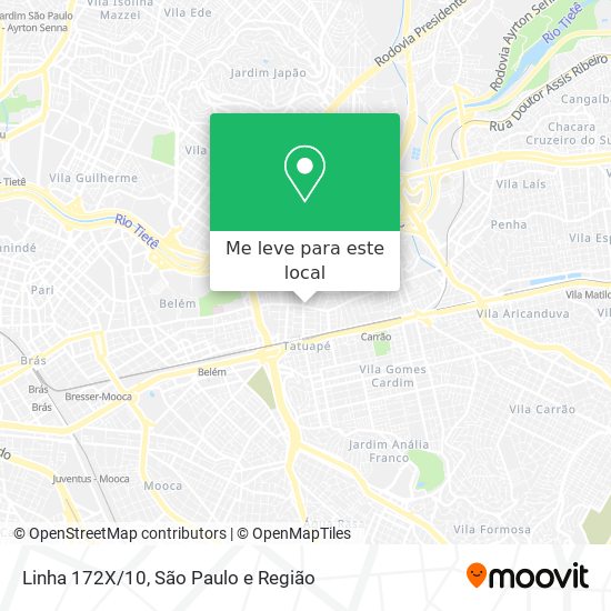 Linha 172X/10 mapa