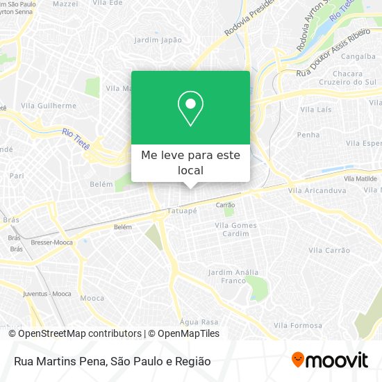 Rua Martins Pena mapa