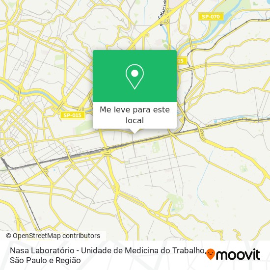 Nasa Laboratório - Unidade de Medicina do Trabalho mapa