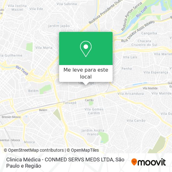 Clinica Médica - CONMED SERVS MEDS LTDA mapa