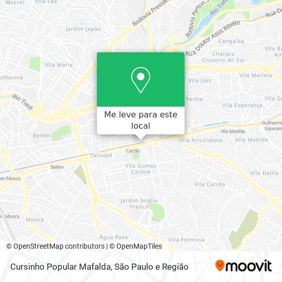 Cursinho Popular Mafalda mapa