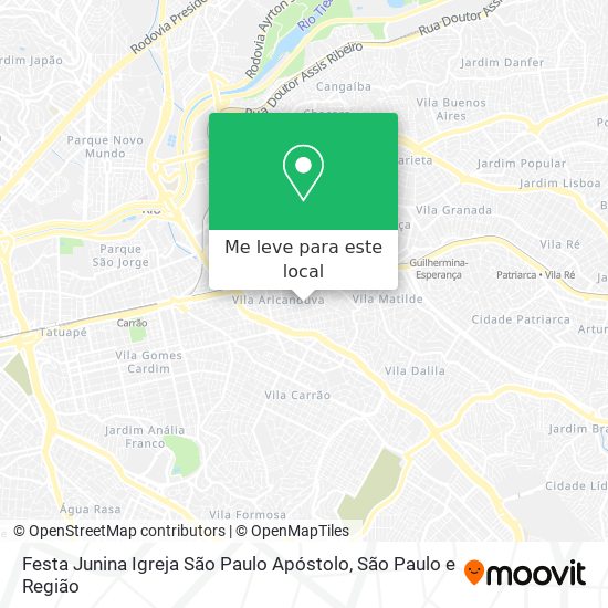 Festa Junina Igreja São Paulo Apóstolo mapa
