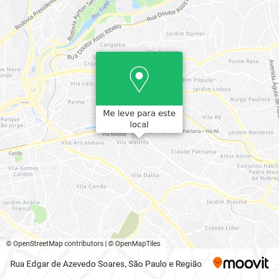 Rua Edgar de Azevedo Soares mapa