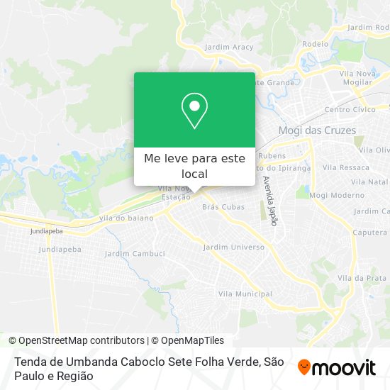 Tenda de Umbanda Caboclo Sete Folha Verde mapa