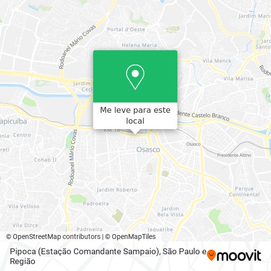 Pipoca (Estação Comandante Sampaio) mapa