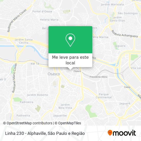 Linha 230 - Alphaville mapa