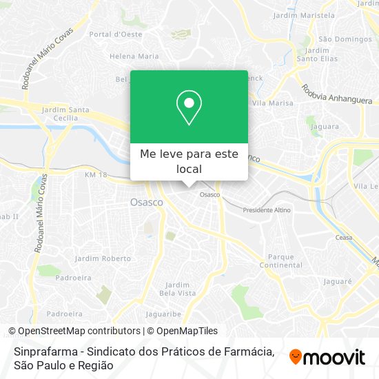 Sinprafarma - Sindicato dos Práticos de Farmácia mapa