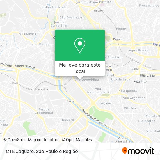 CTE Jaguaré mapa