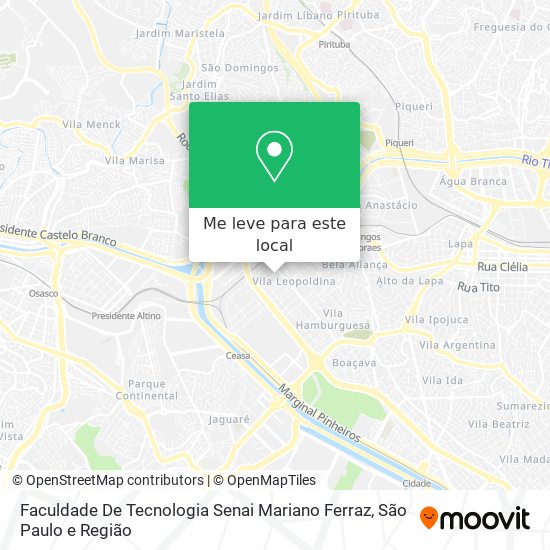 Faculdade De Tecnologia Senai Mariano Ferraz mapa