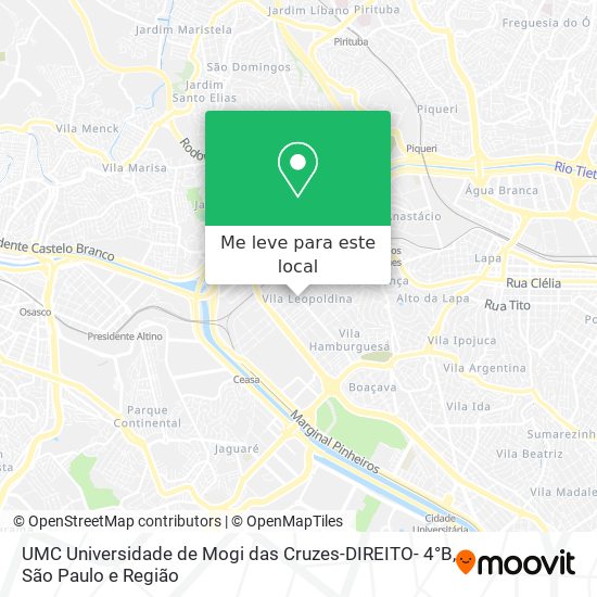 UMC Universidade de Mogi das Cruzes-DIREITO- 4°B mapa
