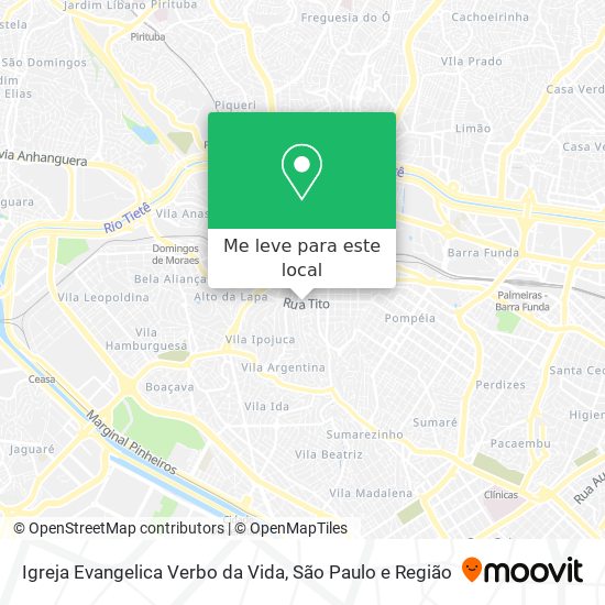 Igreja Evangelica Verbo da Vida mapa