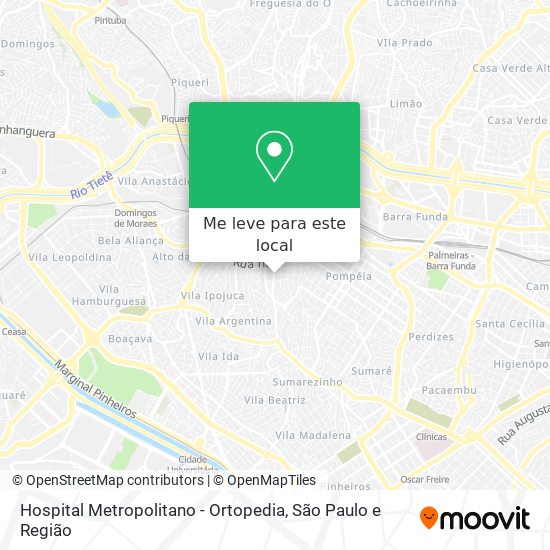 Hospital Metropolitano - Ortopedia mapa
