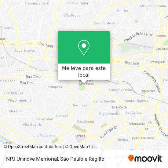 NPJ Uninove Memorial mapa