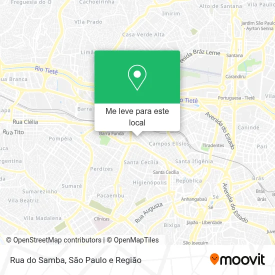Rua do Samba mapa