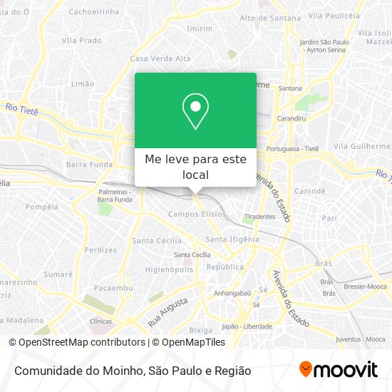 Comunidade do Moinho mapa