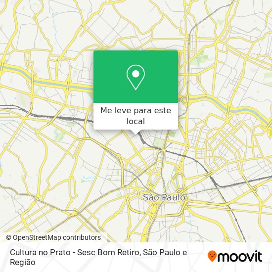 Cultura no Prato - Sesc Bom Retiro mapa