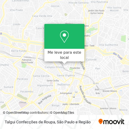 Talgui Confecções de Roupa mapa