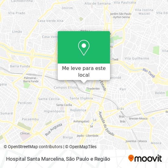 Hospital Santa Marcelina mapa
