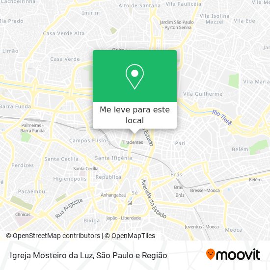 Igreja Mosteiro da Luz mapa