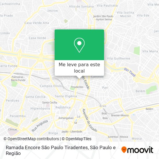 Ramada Encore São Paulo Tiradentes mapa