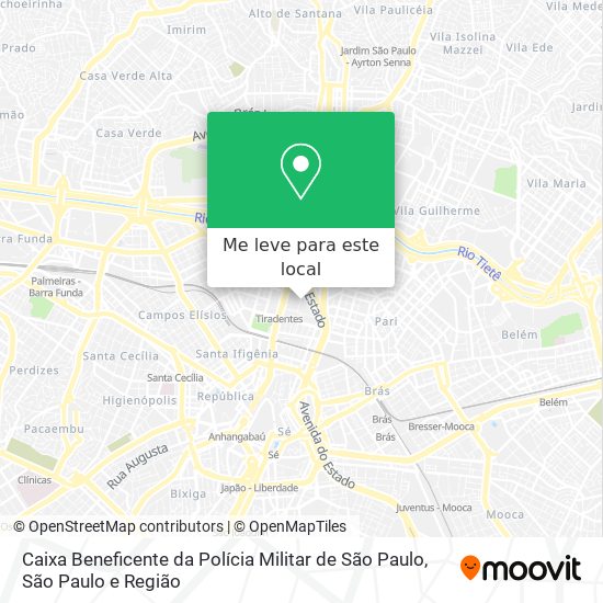 Caixa Beneficente da Polícia Militar de São Paulo mapa