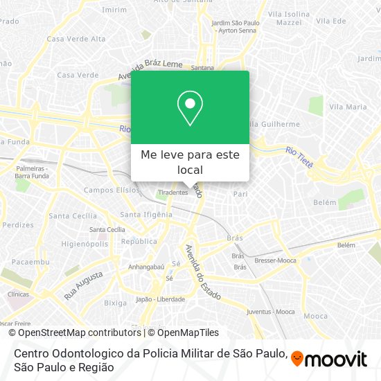 Centro Odontologico da Policia Militar de São Paulo mapa