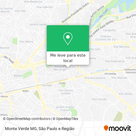 Monte Verde MG mapa