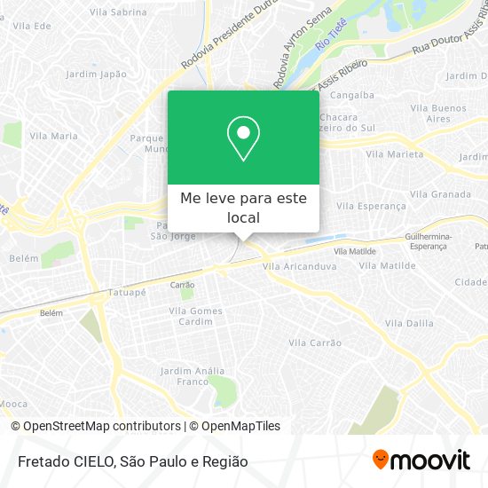 Fretado CIELO mapa