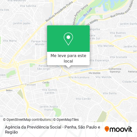Agência da Previdência Social  - Penha mapa
