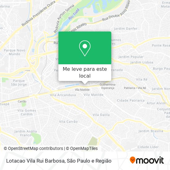 Lotacao Vila Rui Barbosa mapa