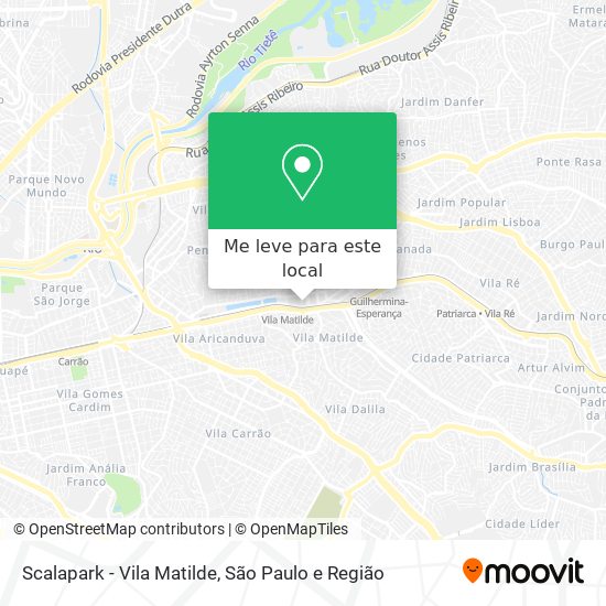 Scalapark - Vila Matilde mapa