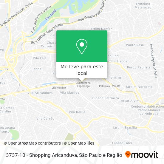 3737-10 - Shopping Aricanduva mapa