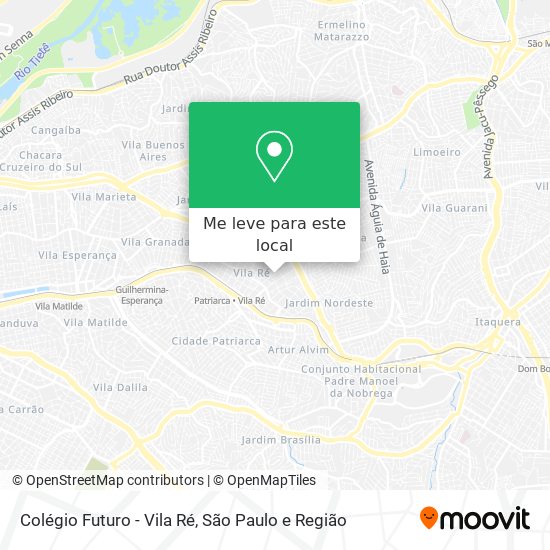 Colégio Futuro -  Vila Ré mapa