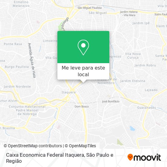 Caixa Economica Federal Itaquera mapa