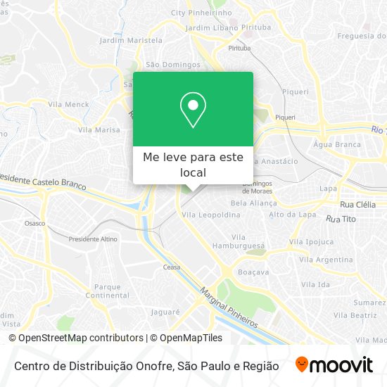 Centro de Distribuição Onofre mapa