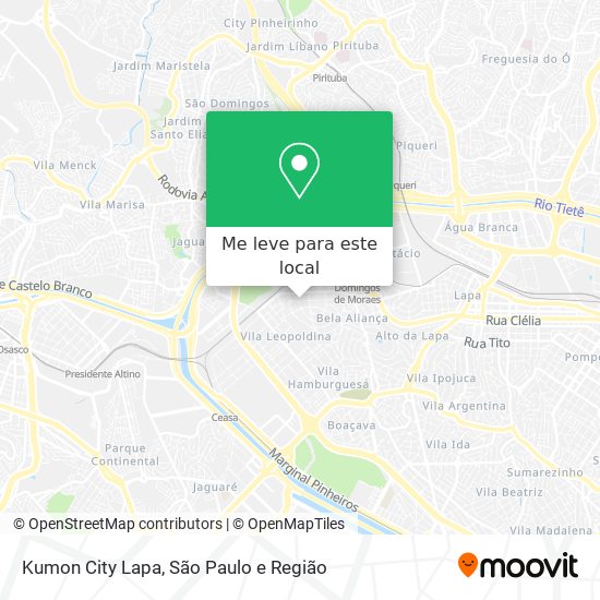 Kumon City Lapa mapa
