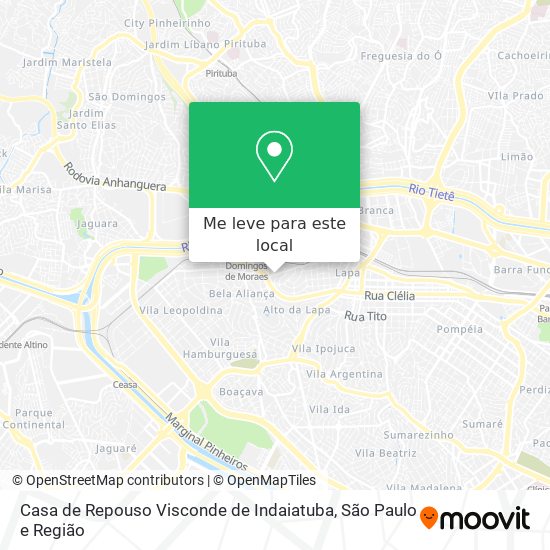 Casa de Repouso Visconde de Indaiatuba mapa