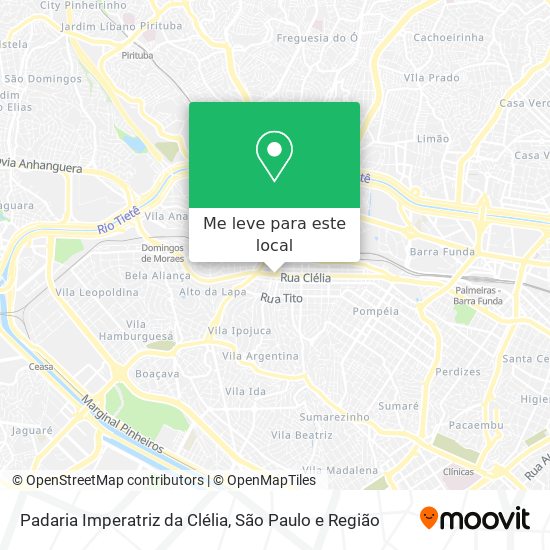 Padaria Imperatriz da Clélia mapa