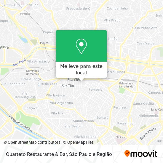 Quarteto Restaurante & Bar mapa