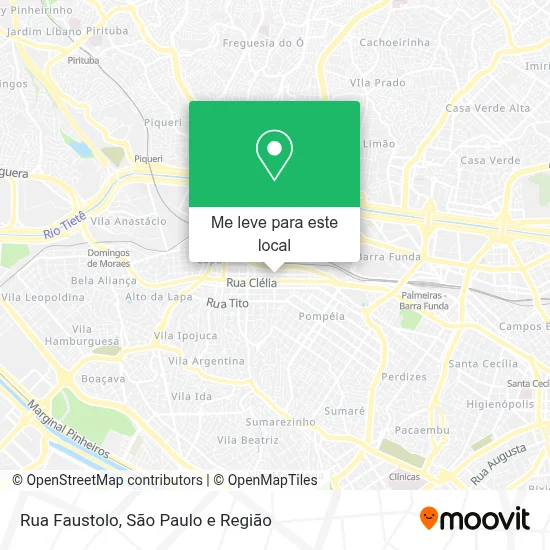 Rua Faustolo mapa