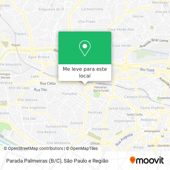 Parada Palmeiras (B/C) mapa