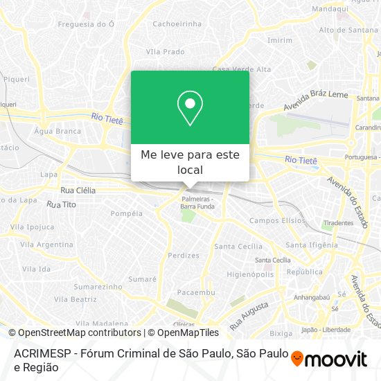 ACRIMESP - Fórum Criminal de São Paulo mapa