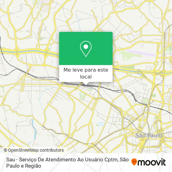Sau - Serviço De Atendimento Ao Usuário Cptm mapa