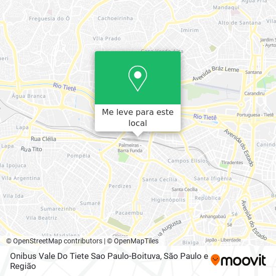 Onibus Vale Do Tiete Sao Paulo-Boituva mapa