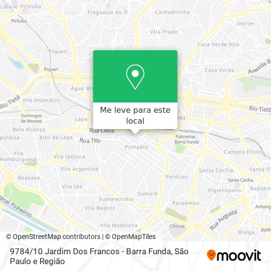 9784 / 10 Jardim Dos Francos - Barra Funda mapa